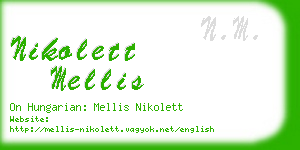 nikolett mellis business card